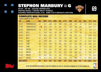 2007-08 Topps #69 Stephon Marbury Back