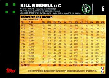 2007-08 Topps #6 Bill Russell Back