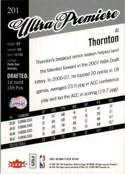 2007-08 Ultra #201 Al Thornton Back