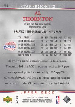 2007-08 Upper Deck #204 Al Thornton Back