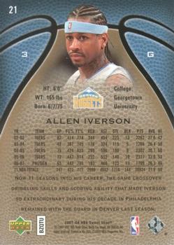 2007-08 Upper Deck Sweet Shot #21 Allen Iverson Back