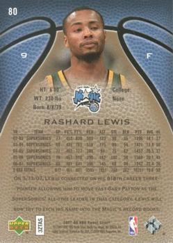 2007-08 Upper Deck Sweet Shot #80 Rashard Lewis Back