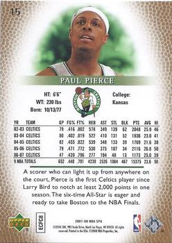 2007-08 SP Authentic #15 Paul Pierce Back