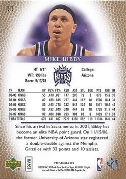 2007-08 SP Authentic #33 Mike Bibby Back