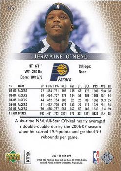 2007-08 SP Authentic #36 Jermaine O'Neal Back