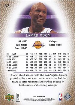 2007-08 SP Authentic #62 Lamar Odom Back