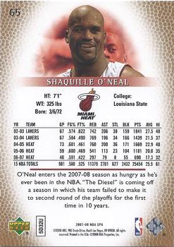 2007-08 SP Authentic #65 Shaquille O'Neal Back