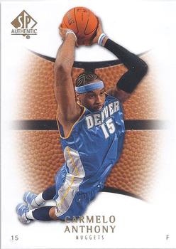 2007-08 SP Authentic #67 Carmelo Anthony Front