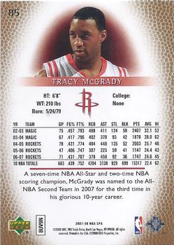 2007-08 SP Authentic #85 Tracy McGrady Back