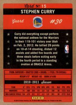 2011-12 Panini Past & Present #15 Stephen Curry Back