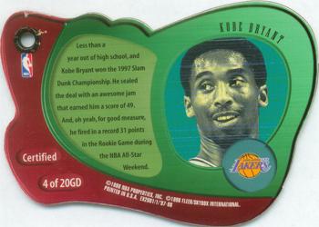1997-98 E-X2001 - Gravity Denied #4GD Kobe Bryant Back