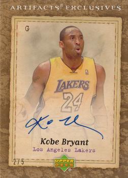 2007-08 Upper Deck Artifacts - Exclusives Autographs #221 Kobe Bryant Front