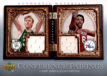 2007-08 Upper Deck Artifacts - Conference Pairings #CP-BE Larry Bird / Julius Erving Front