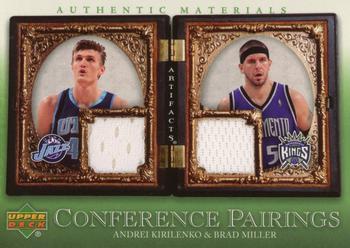 2007-08 Upper Deck Artifacts - Conference Pairings Patches #CP-AM Andrei Kirilenko / Brad Miller Front