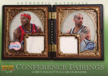 2007-08 Upper Deck Artifacts - Conference Pairings Patches #CP-CB Corey Maggette / Carlos Boozer Front
