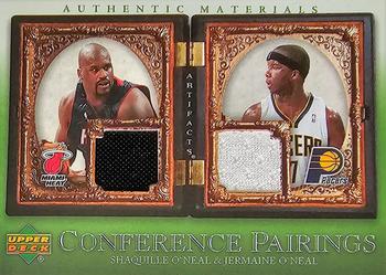 2007-08 Upper Deck Artifacts - Conference Pairings Patches #CP-OO Shaquille O'Neal / Jermaine O'Neal Front