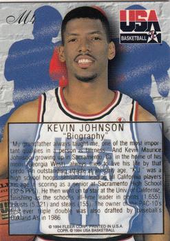 1994-95 Flair USA - Kevin Johnson Update #M4 Kevin Johnson Back
