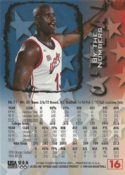 1996 Fleer USA #16 Shaquille O'Neal Back