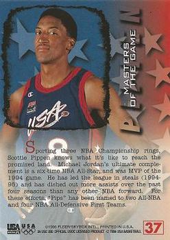 1996 Fleer USA #37 Scottie Pippen Back