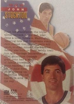 1996 Fleer USA - Heroes #10 John Stockton Back