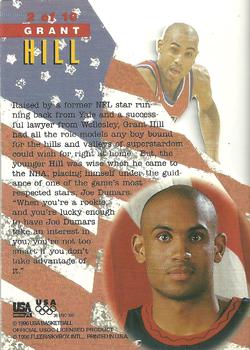1996 Fleer USA - Heroes #2 Grant Hill Back