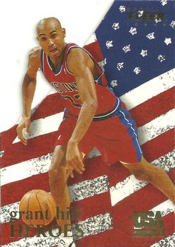 1996 Fleer USA - Heroes #2 Grant Hill Front