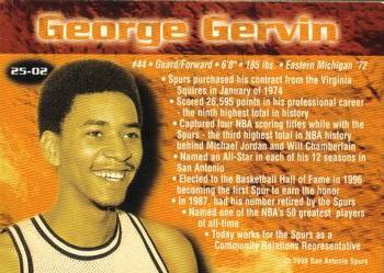 1998 San Antonio Spurs 25th Anniversary Team #25-02 George Gervin Back