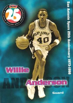 1998 San Antonio Spurs 25th Anniversary Team #25-15 Willie Anderson Front