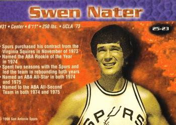 1998 San Antonio Spurs 25th Anniversary Team #25-23 Swen Nater Back