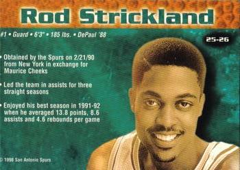 1998 San Antonio Spurs 25th Anniversary Team #25-26 Rod Strickland Back
