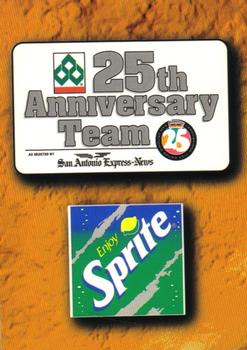 1998 San Antonio Spurs 25th Anniversary Team #25-27 Checklist Front
