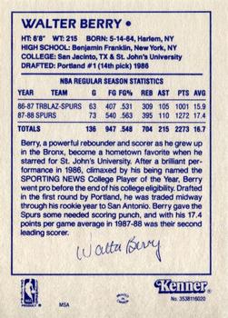 1988 Kenner Starting Lineup Cards #3538116020 Walter Berry Back