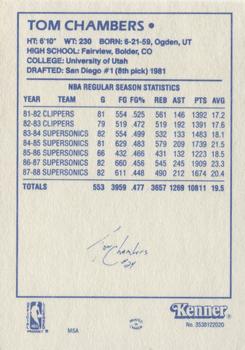 1988 Kenner Starting Lineup Cards #3538122020 Tom Chambers Back