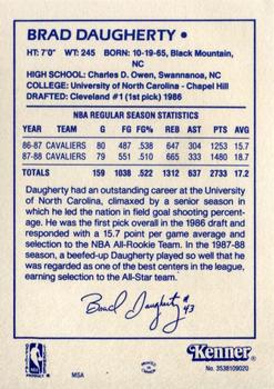 1988 Kenner Starting Lineup Cards #3538109020 Brad Daugherty Back