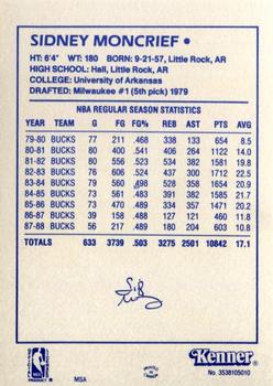 1988 Kenner Starting Lineup Cards #3538105010 Sidney Moncrief Back