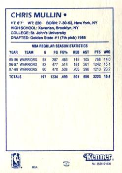 1988 Kenner Starting Lineup Cards #3538121030 Chris Mullin Back