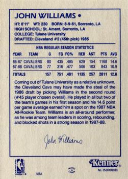 1988 Kenner Starting Lineup Cards #3538109030 John Williams Back