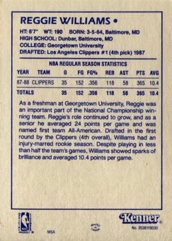 1988 Kenner Starting Lineup Cards #3538119030 Reggie Williams Back