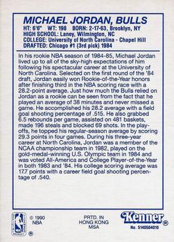 1990 Kenner Starting Lineup Cards #5140504010 Michael Jordan Back