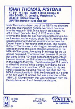 1990 Kenner Starting Lineup Cards #5140503010 Isiah Thomas Back