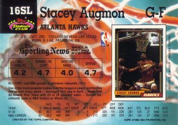1993 Kenner/Topps Starting Lineup Cards #16SL Stacey Augmon Back
