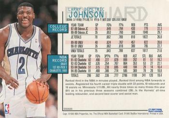 1996 Kenner/Hoops Starting Lineup Cards #53026300 Larry Johnson Back