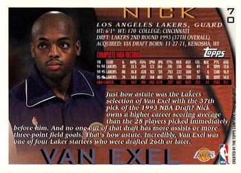 1997 Kenner/Topps/Upper Deck Starting Lineup Cards #70 Nick Van Exel Back