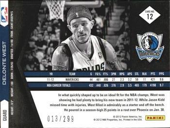 2011-12 Panini Limited #12 Delonte West Back