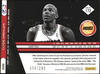 2011-12 Panini Limited #172 Clyde Drexler Back
