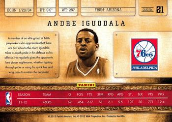 2011-12 Panini Gold Standard #21 Andre Iguodala Back