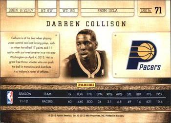 2011-12 Panini Gold Standard #71 Darren Collison Back