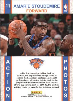 2011-12 Hoops - Action Photos #11 Amare Stoudemire Back