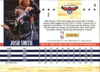 2011-12 Hoops - Artist's Proofs #6 Josh Smith Back