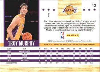 2011-12 Hoops - Artist's Proofs #13 Troy Murphy Back